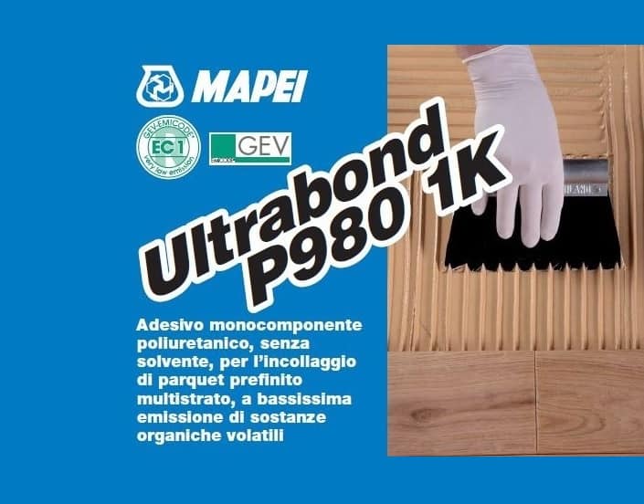 Colla monocomponente parquet: Mapei, Ultrabond P980